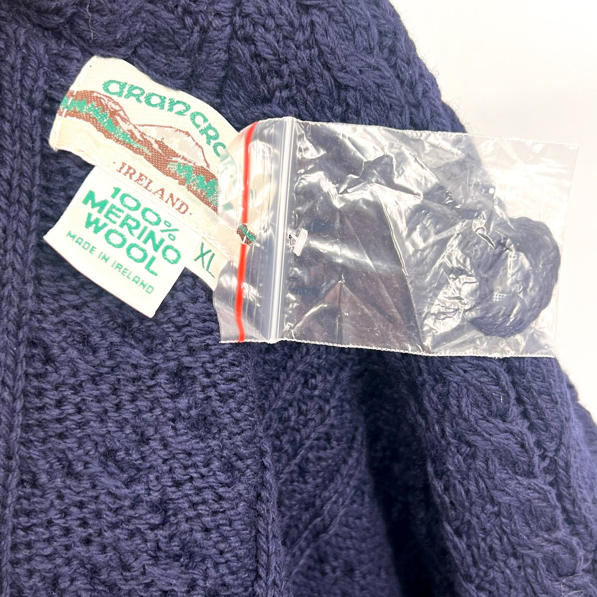 ARAN CRAFTS Women's Waterfall Shawl Cardigan XL Navy Blue Merino Wool NWOT