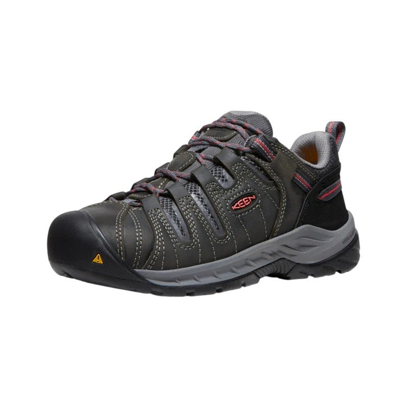 Keen Womens Flint II Steel Toe Work Sneakers Size 5 WIDE Grey Leather NIB