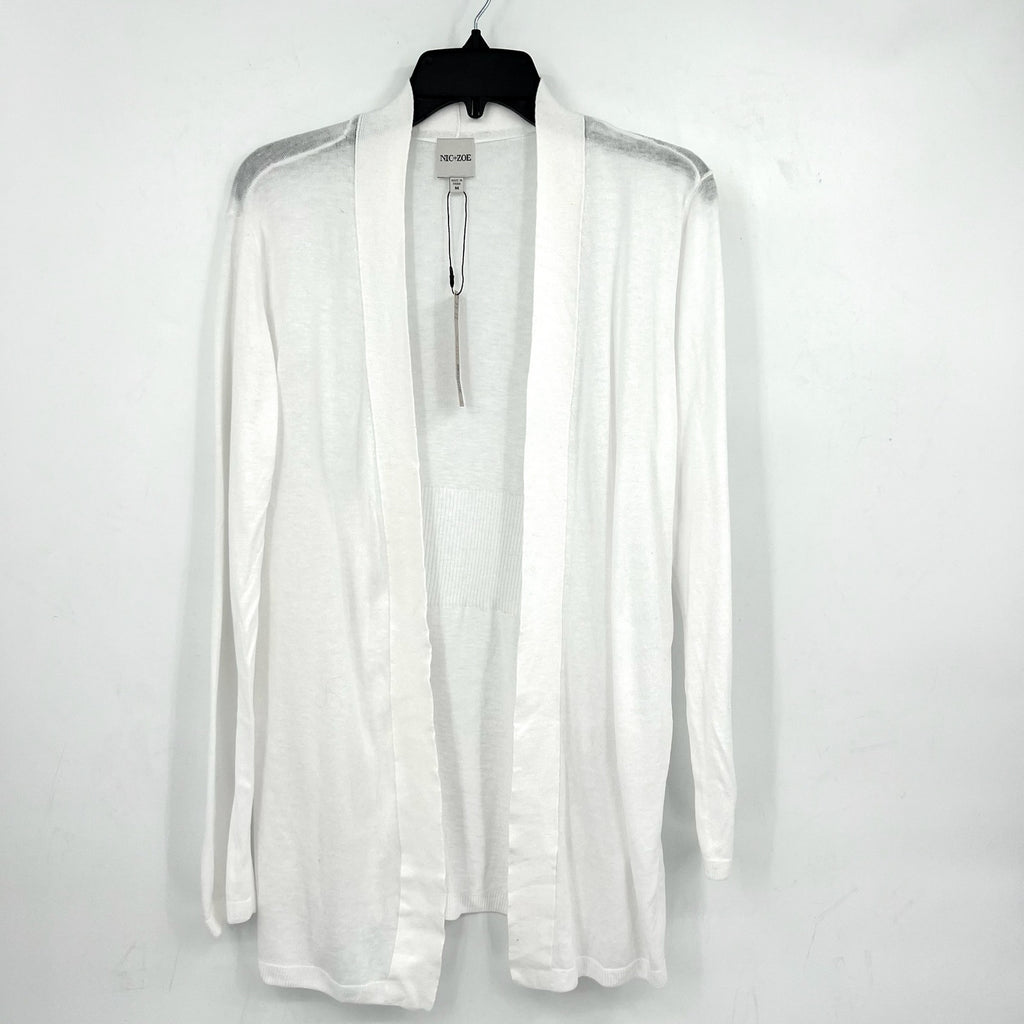 NIC + ZOE All Year Back Of The Chair Cardigan Medium White Long Sleeve NWT