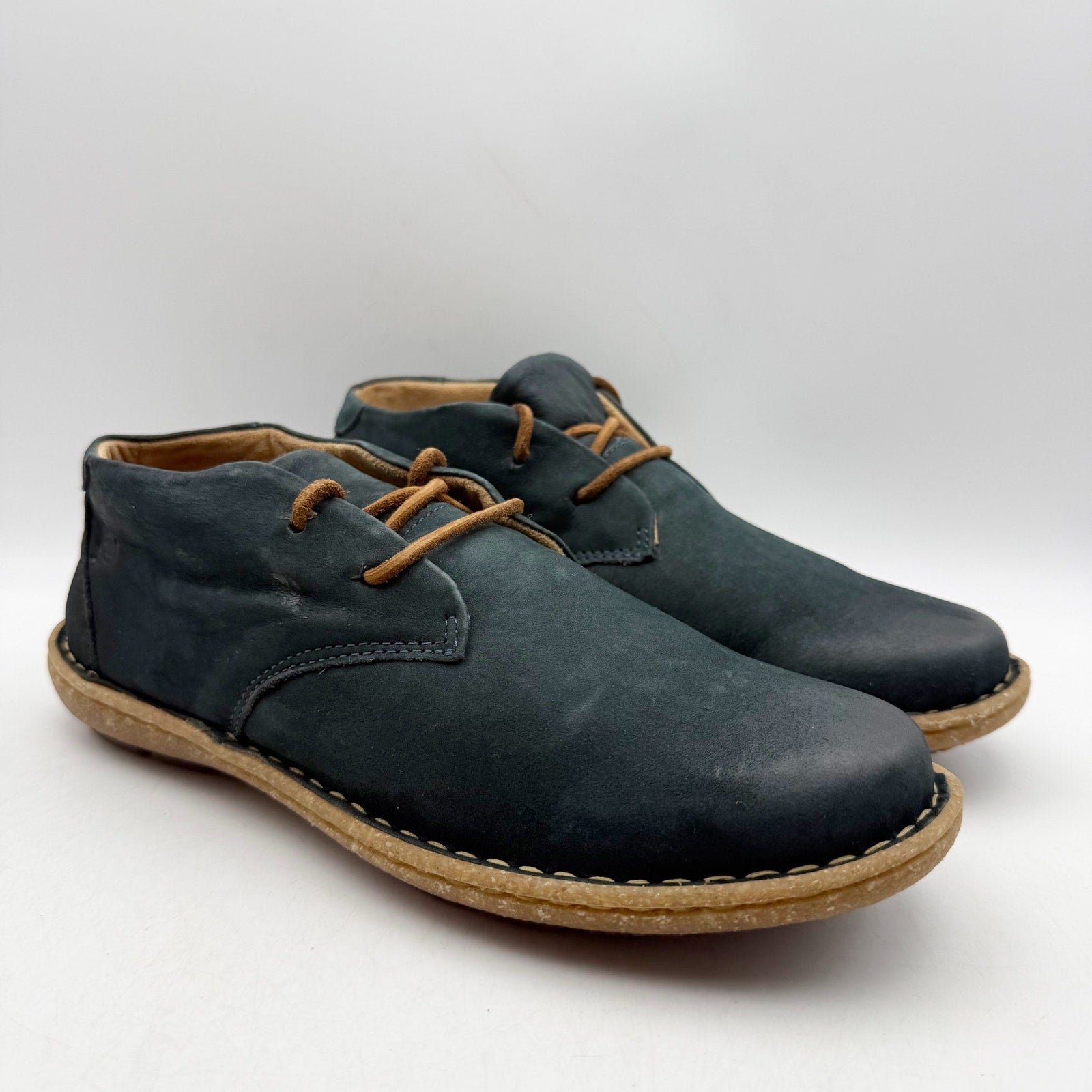 Born Womens Nuala ll Chukka Ankle Booties US 7 Navy Blue Nubuck NWOB