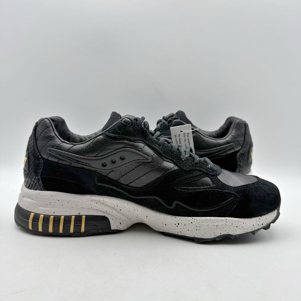 Saucony Mens 3D Grid Hurricane Sneaker US 8 EU 41 Black Suede Athletic NIB
