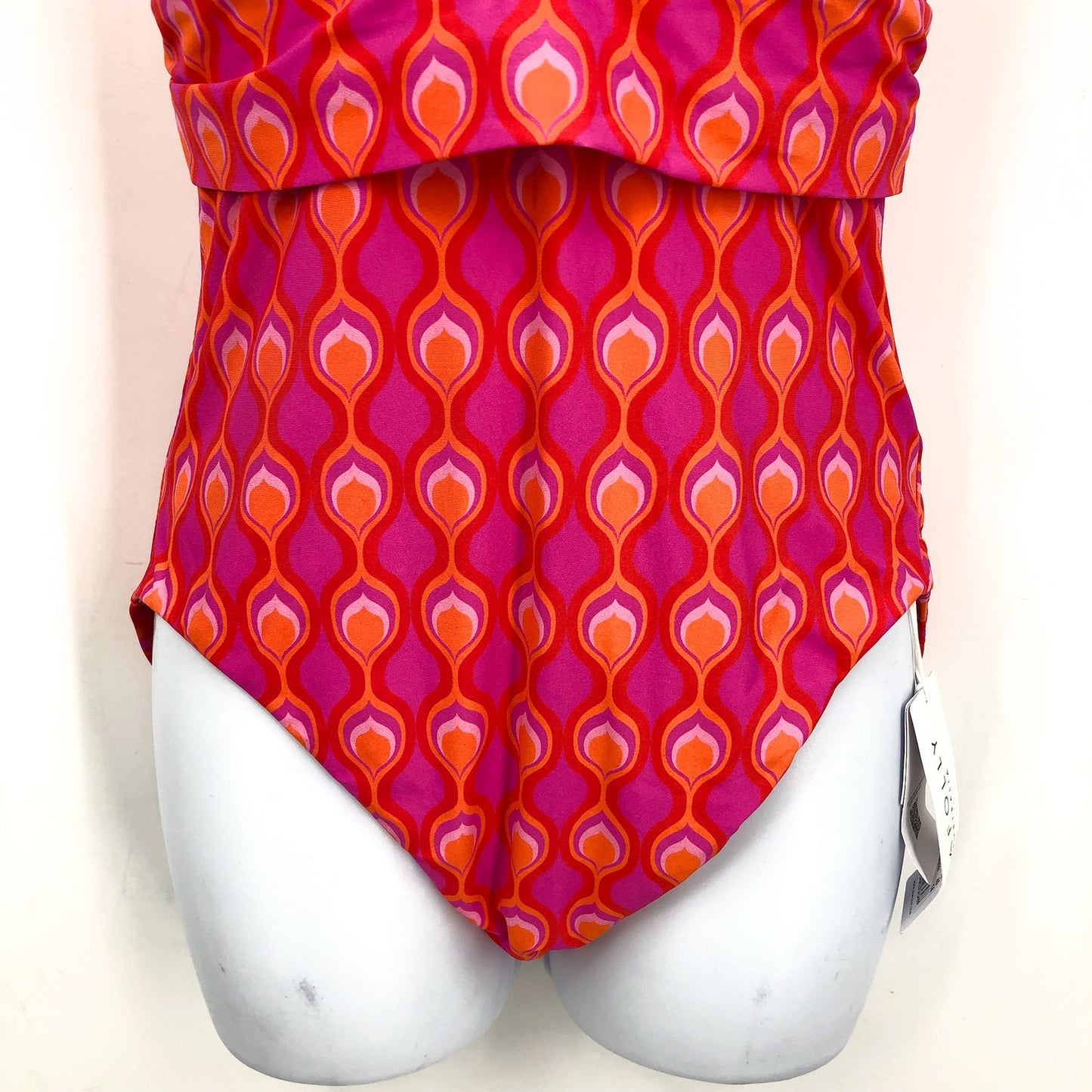 SEAFOLLY Cross-Back One Piece Swimsuit US 10 Red Chili Birds of Paradise