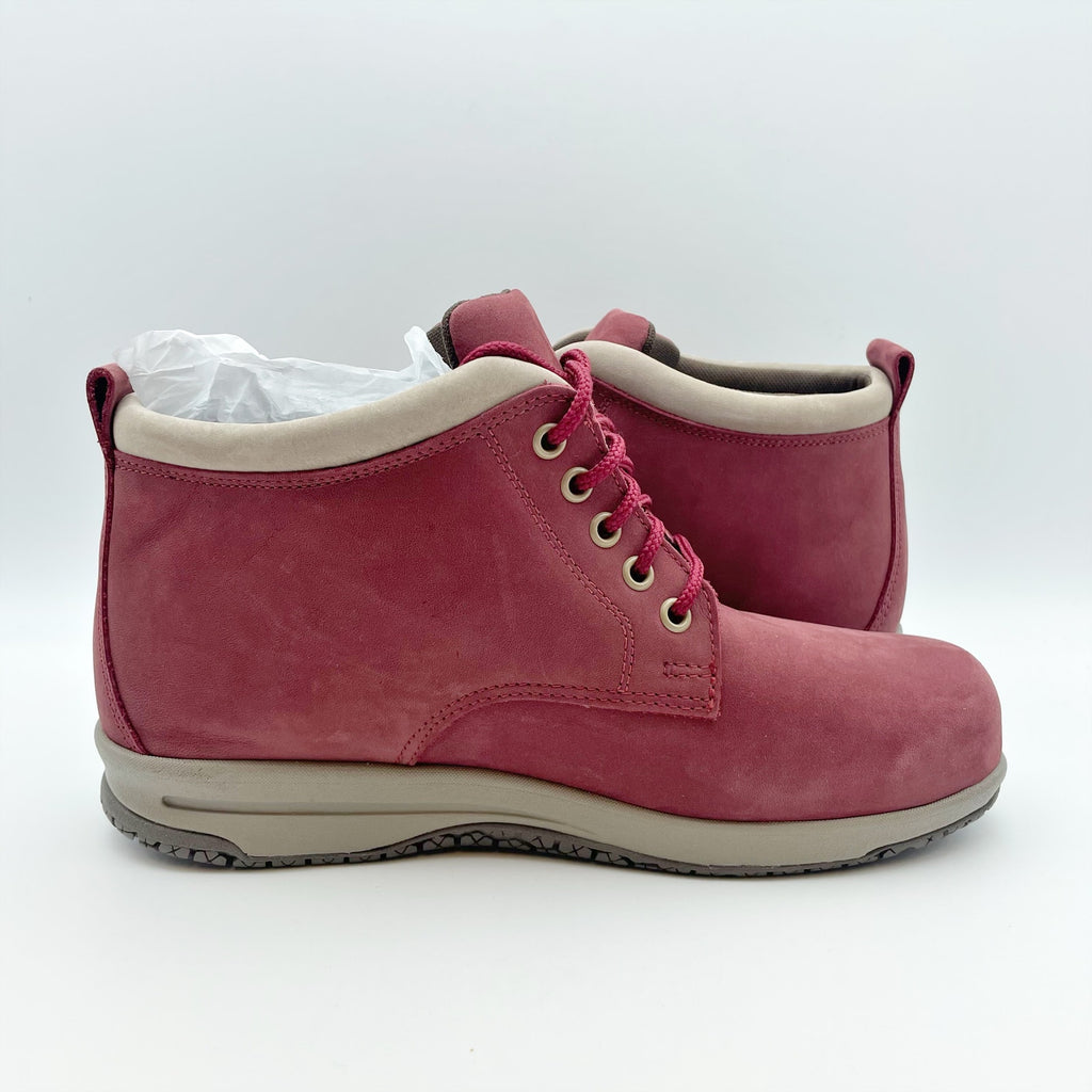SAS Womens Gretchen Ankle Bootie US 6 WW EU 36.5 Red Leather Water Resistant NIB