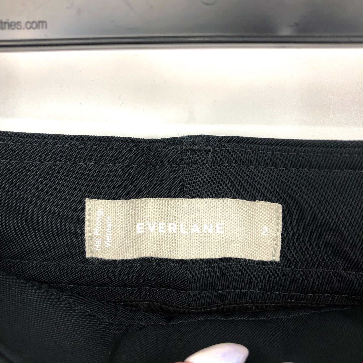 EVERLANE Women's The Triacetate Way-High Tapered Pants Size 2 Black Ankle NWT