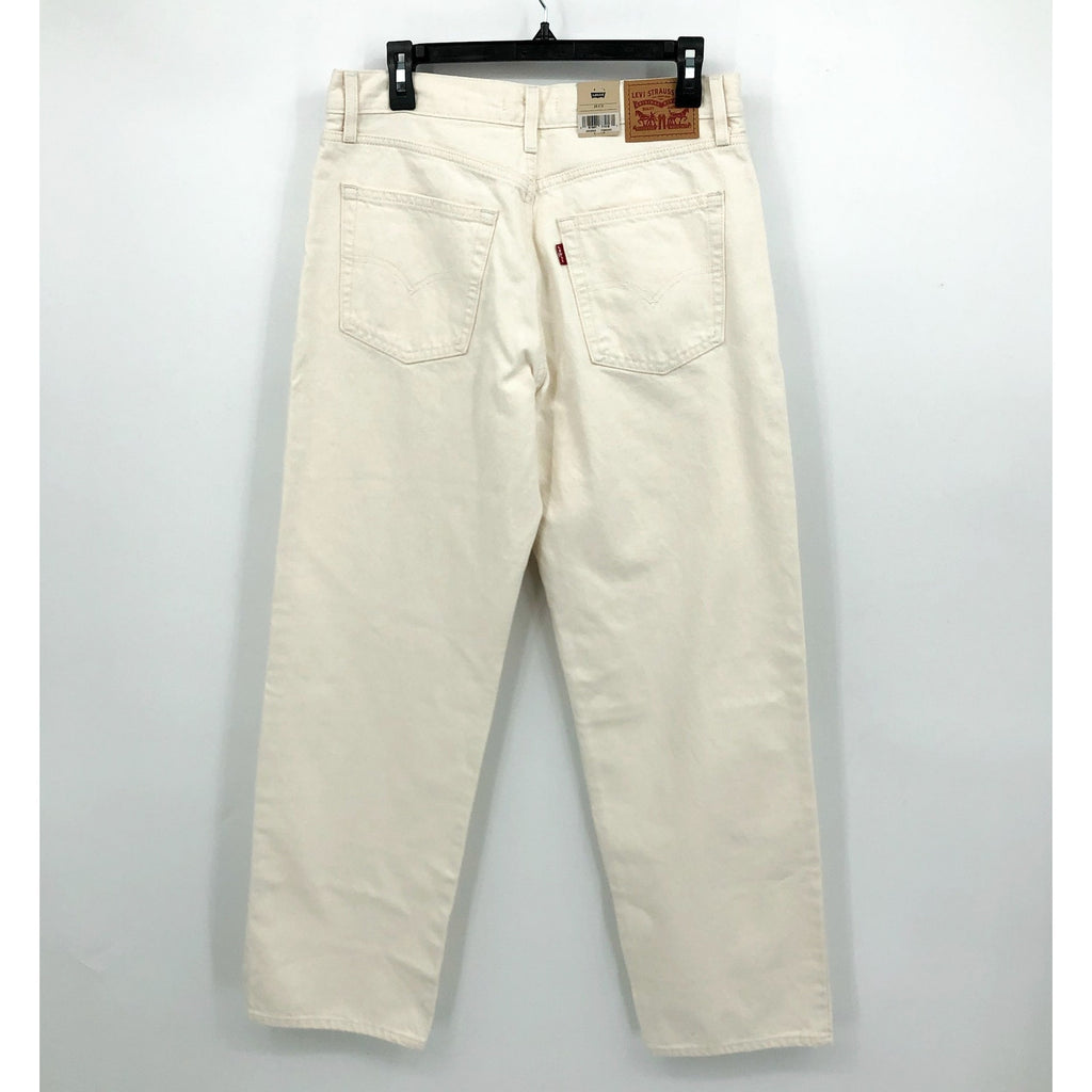 LEVI'S Womens 94 Baggy Jeans 29x31 US 8 Cream Straight Mid Rise NWT A35100025