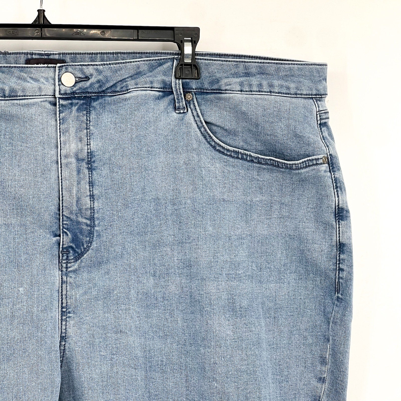 NYDJ Womens Margot Girlfriend Jeans Size 26W PETITE Kingston Blue NWOT