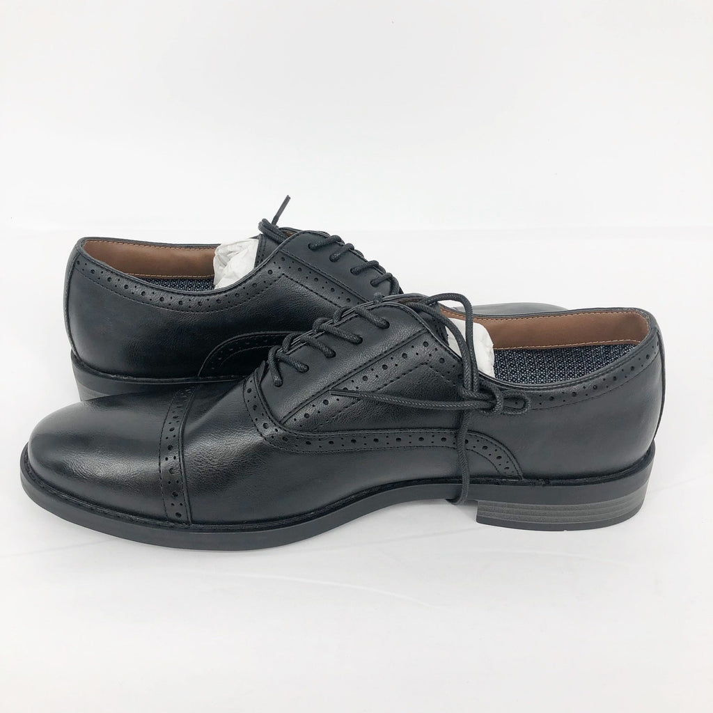 FAIRLANE & SONS Mens Feawin Flex Oxford Shoes 13 Black Leather Stitchfix NWOB