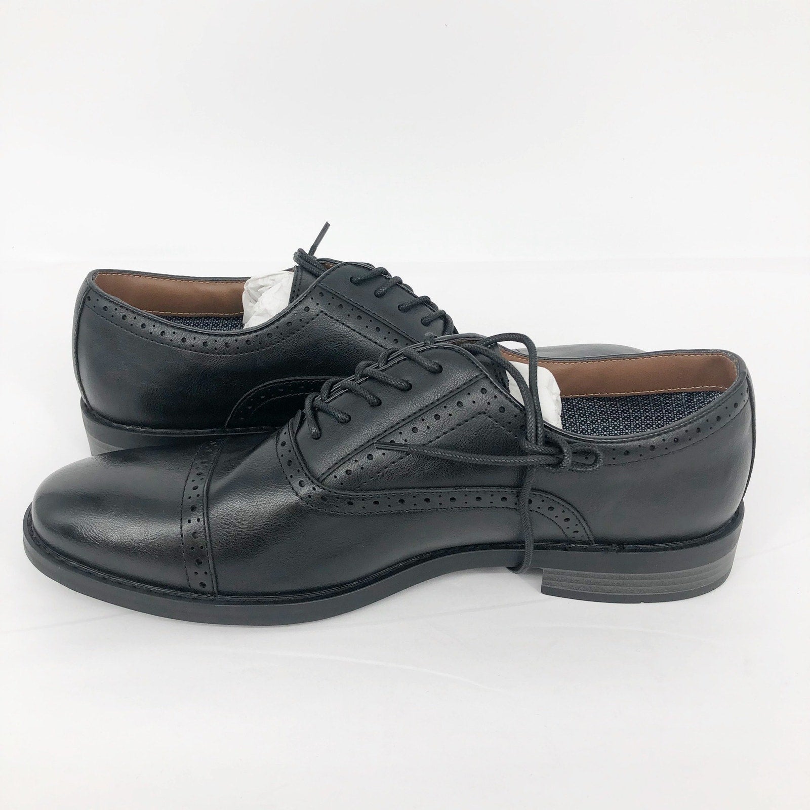 FAIRLANE & SONS Mens Feawin Flex Oxford Shoes 13 Black Leather Stitchfix NWOB