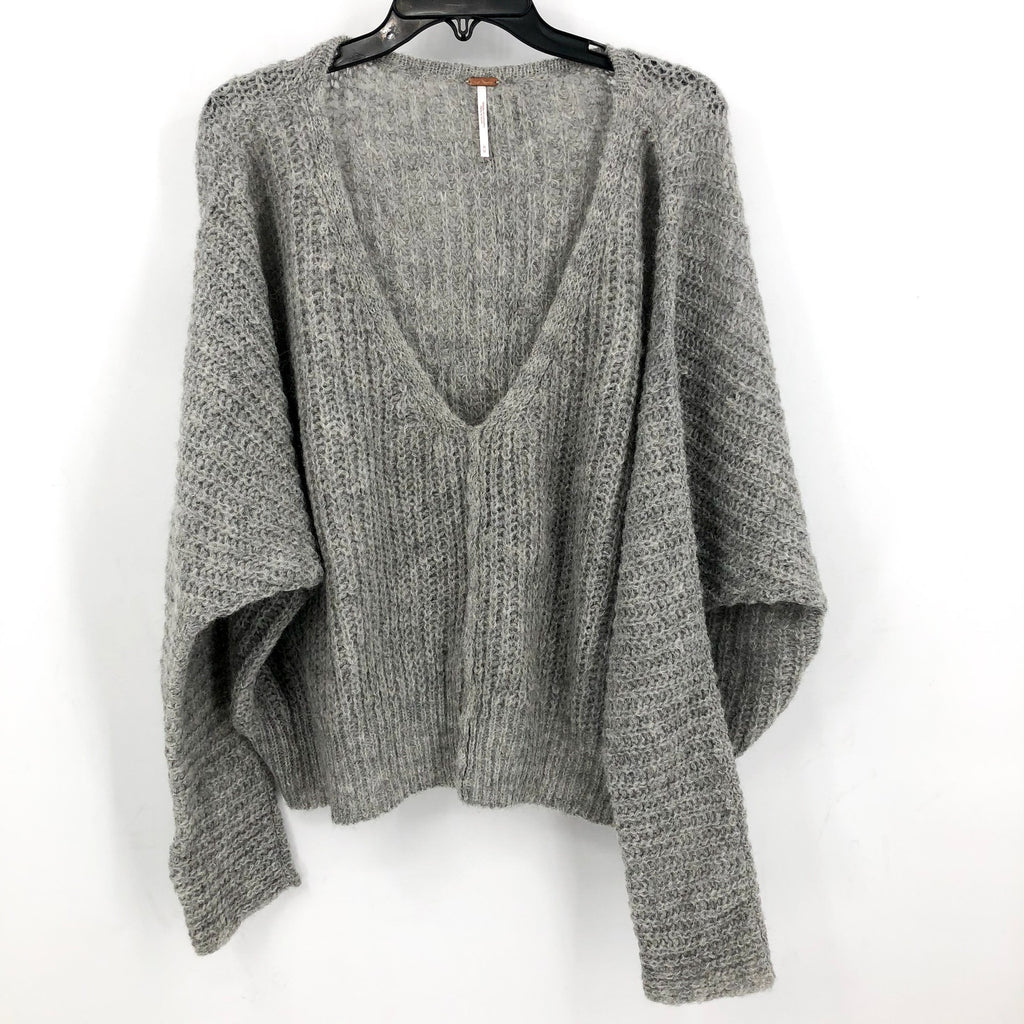 FREE PEOPLE Women's Moonbeam Slouchy Knit Sweater Medium Grey Alpaca NWOT