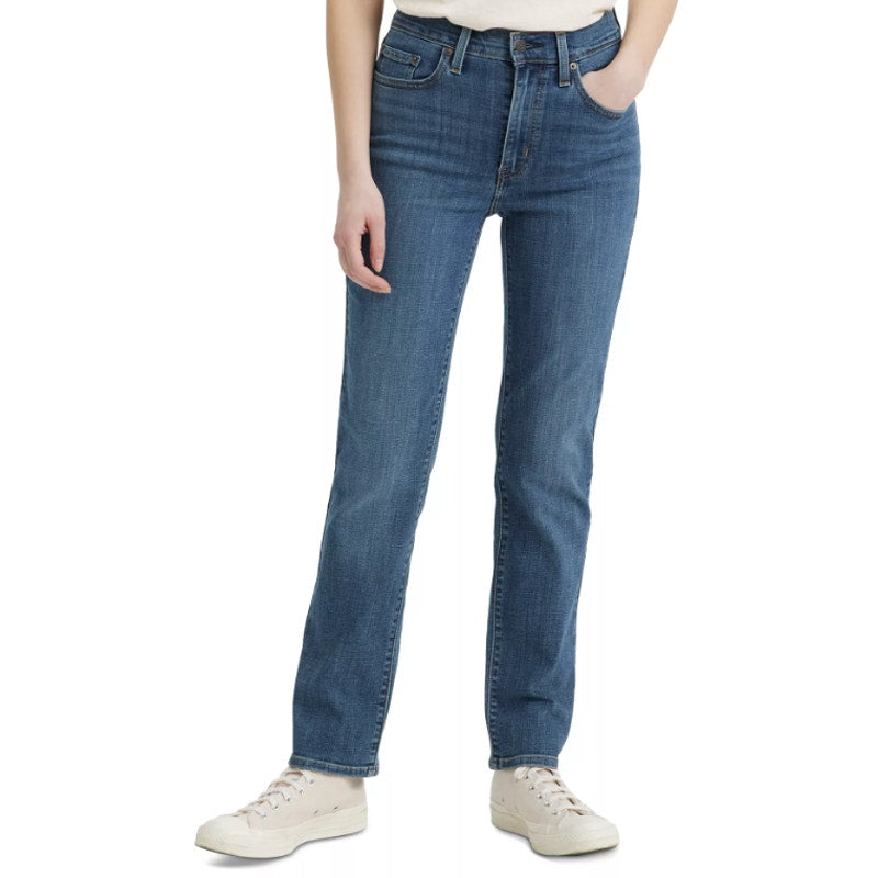 LEVI'S Womens 724 Straight Slim Jeans 31x30 US 12 Way Back Blue 18883-0238 NWT