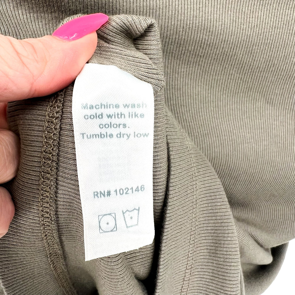 MICHAEL STARS Womens Ricci T-Shirt Dress Small Olive Green Short Sleeve NWT