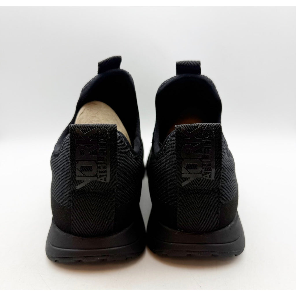 YORK Athletics Mens The Gail Recovery Trainer Sneakers US 8 Black Slip On NIB