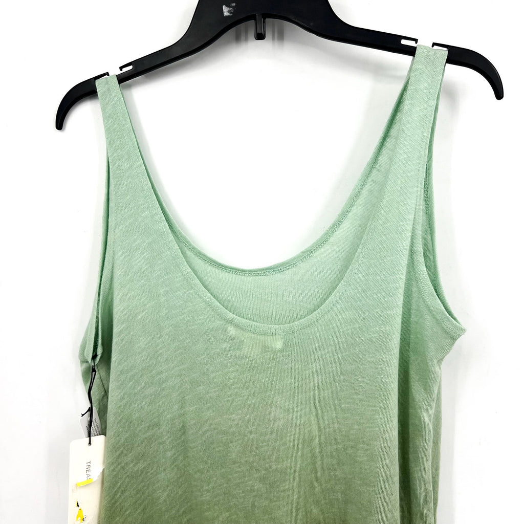 TREASURE & BOND Women's Ombré Knit Tank Top Small Mint Green Scoop Neck NWT