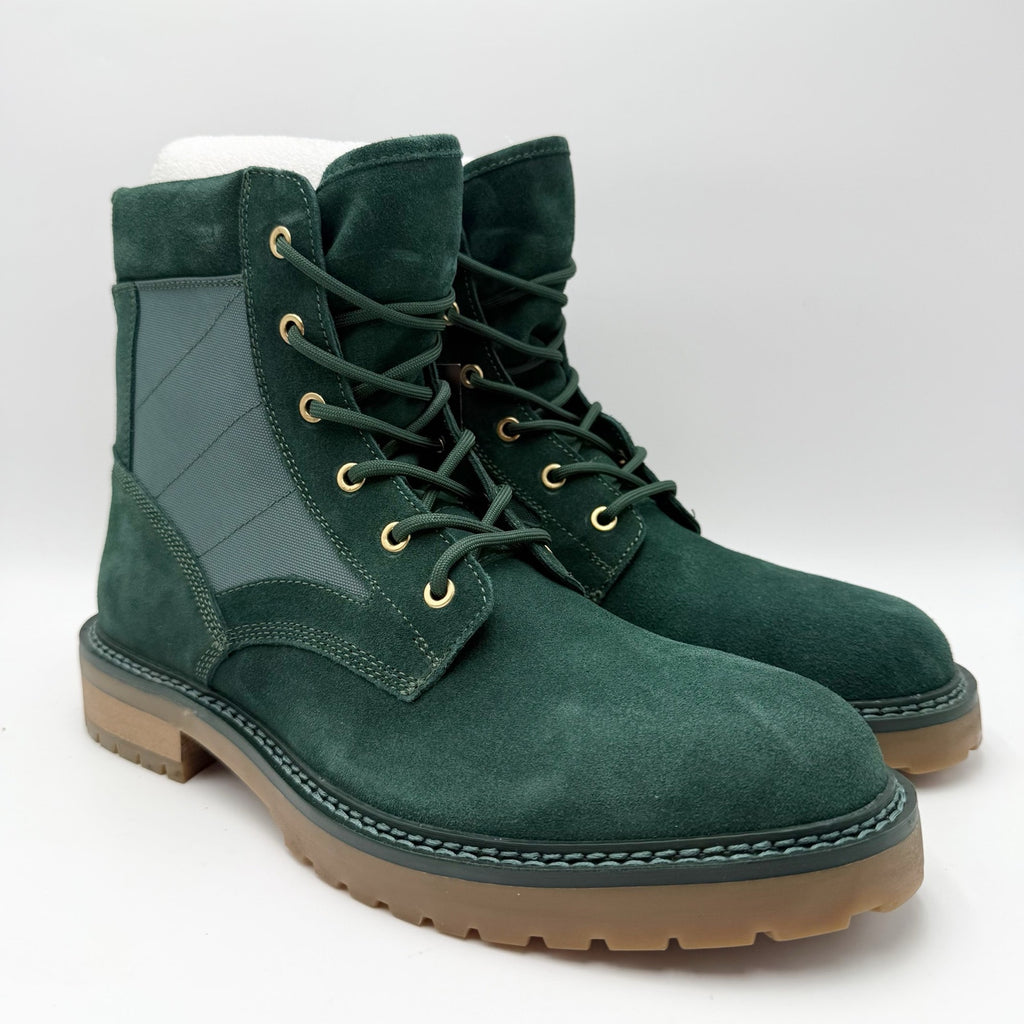 Saint Morta Mens Legion Ankle Combat Boots Size 10 EU 44 Green Gum Suede NIB