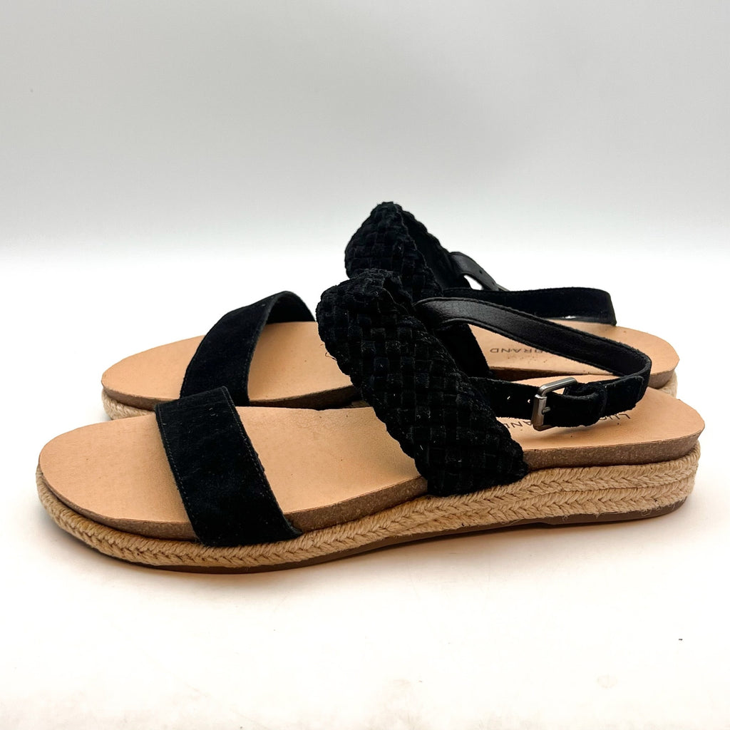 LUCKY BRAND Women's Gloreah Espadrille Flat Sandals Size 8.5M Black NWOB
