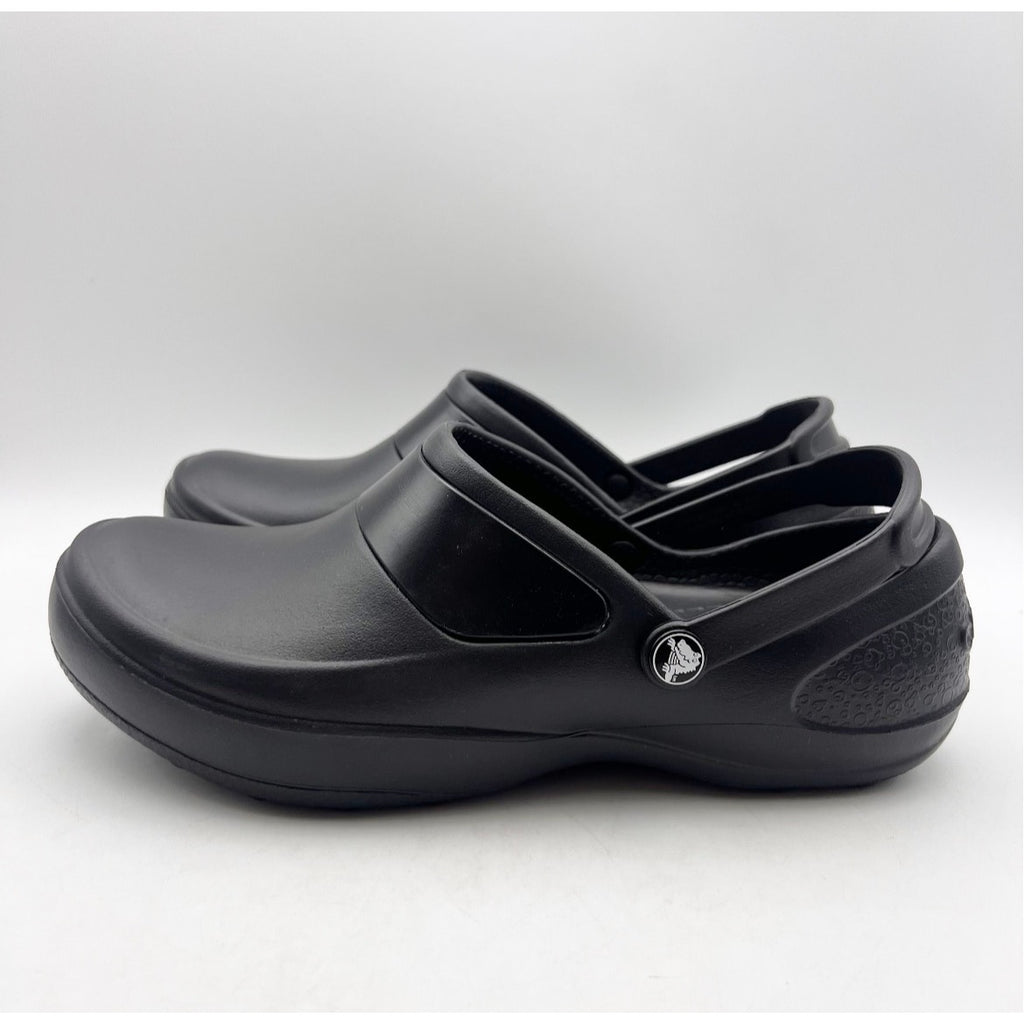 Crocs Women's Mercy Work Clogs Size 9 Black Slip On Slip Resistant NWOB