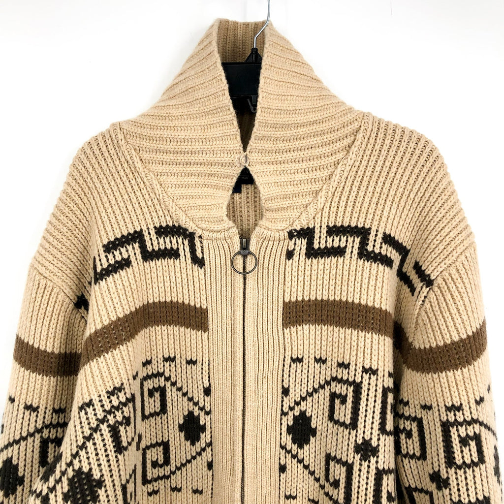 PENDLETON The Original Westerley Sweater XXL Tan Brown Full Zip Cardigan NWOT