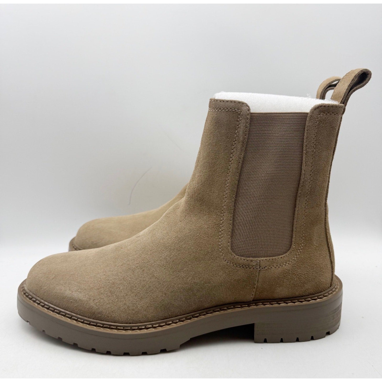Saint Morta Men's Chunky Chelsea Boots Size 11 EU 45 Mocha Brown Suede NIB
