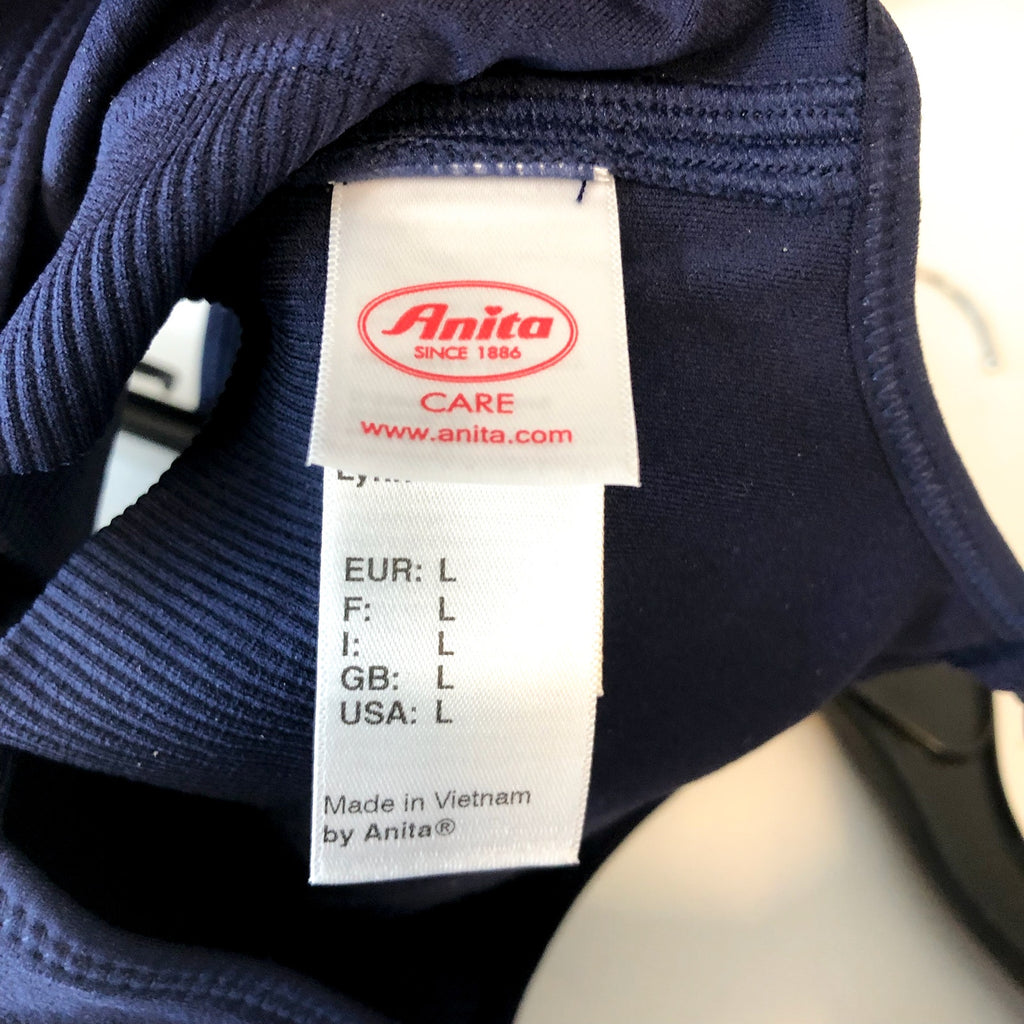 ANITA Women's Lynn Post Mastectomy Bra Large Maritime Blue Molded Cups NWT
