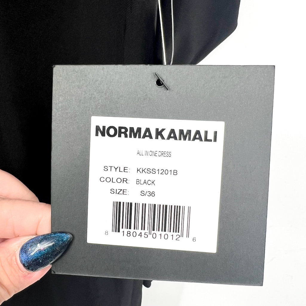 NORMA KAMALI Women's All in One Convertible Dress Small 36 Black Long Sleeve NWT