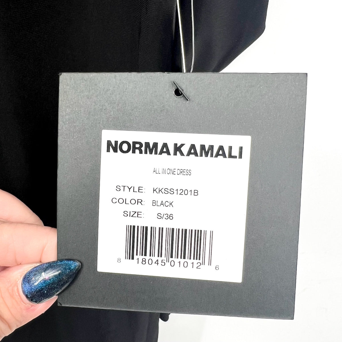 NORMA KAMALI Women's All in One Convertible Dress Small 36 Black Long Sleeve NWT
