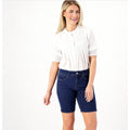 NYDJ Womens Ella Denim Shorts Size 16 PETITE Dark Blue Arise 8" Inseam NWT