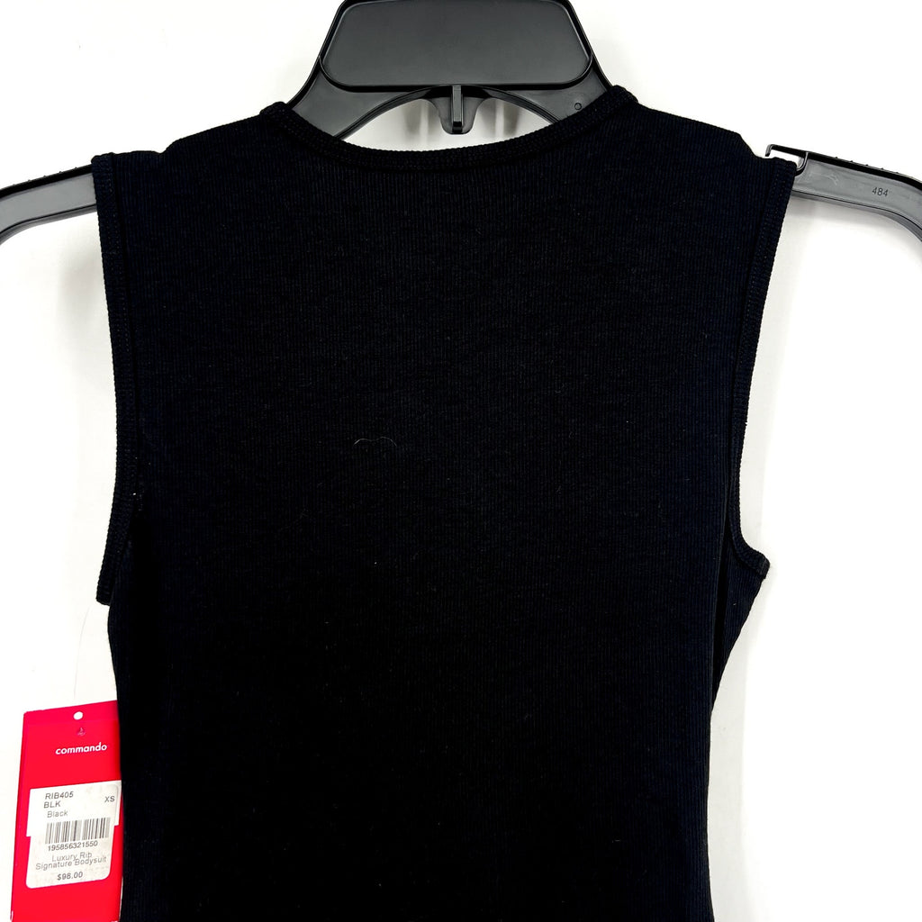 COMMANDO Women's Luxury Rib Signature Bodysuit XL Black Stretch Sleeveless NWT