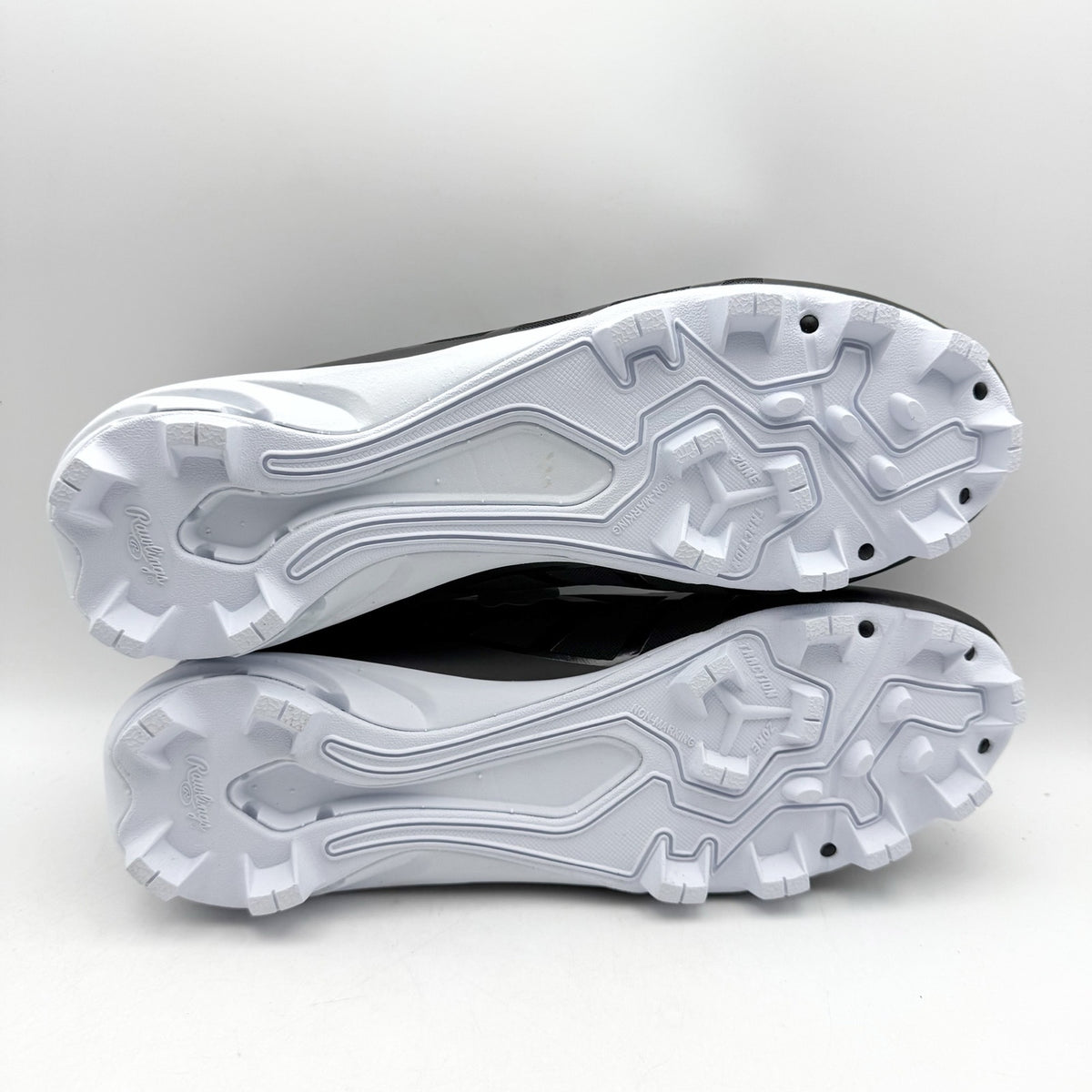 Rawlings Mens Savage Low Baseball Cleats Size 12 EU 46 Black White Athletic NWOB