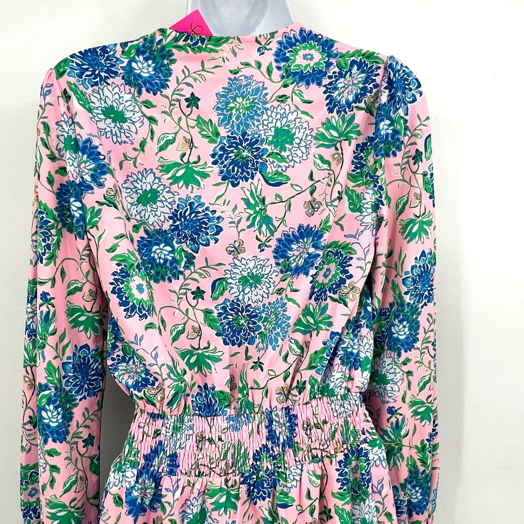 LILLY PULITZER Cristiana Fit and Flare Dress Size 2 Conch Shell Pink Blue NWT
