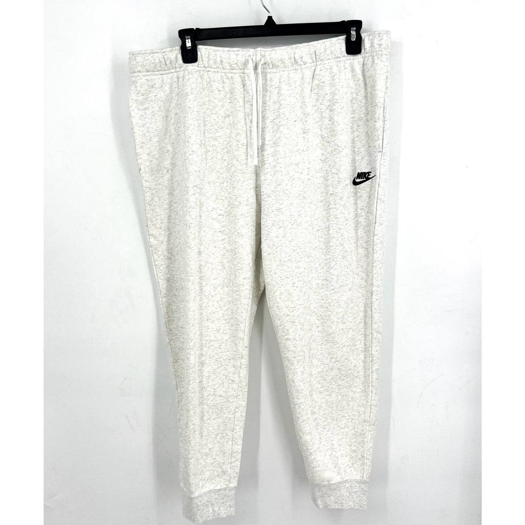 NIKE Womens Club Fleece Mid Rise Joggers US 1X Light Grey Sweatpants NWT