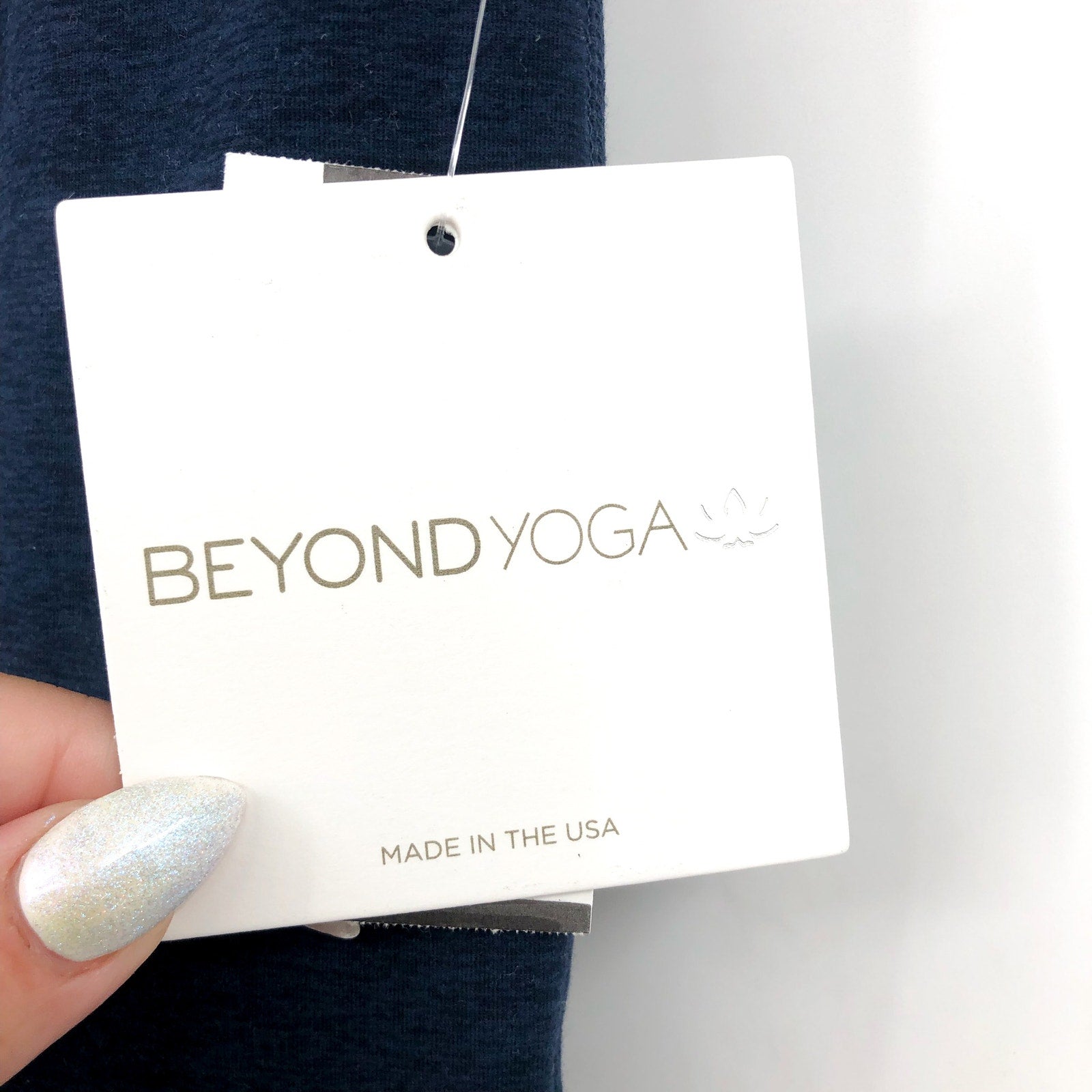 BEYOND YOGA Women's Practice Bootcut Pants Medium Navy Blue Spacedye NWT