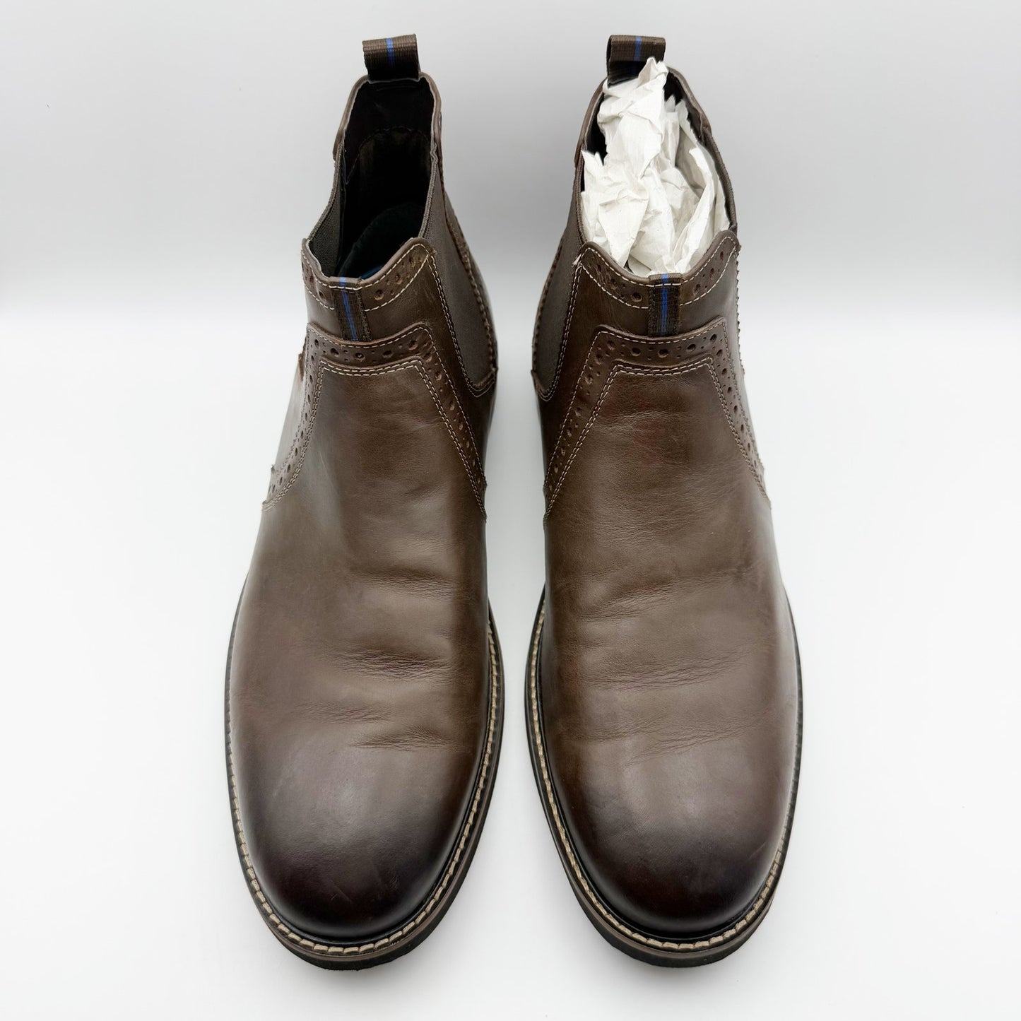 Nunn Bush KORE Womens Otis Chelsea Boot Size 11 M Brown Leather Plain Toe NIB