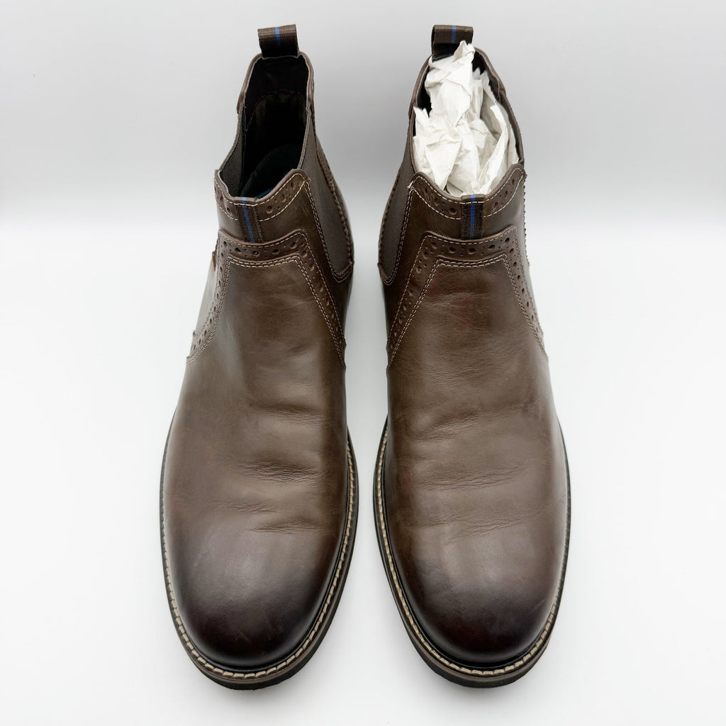 Nunn Bush KORE Womens Otis Chelsea Boot Size 11 M Brown Leather Plain Toe NIB