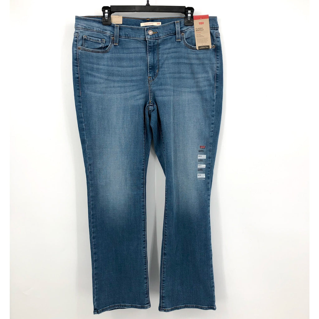 LEVI'S Women's Classic Bootcut Jeans Size 16W Medium Blue Wash A1662-0000 NWT