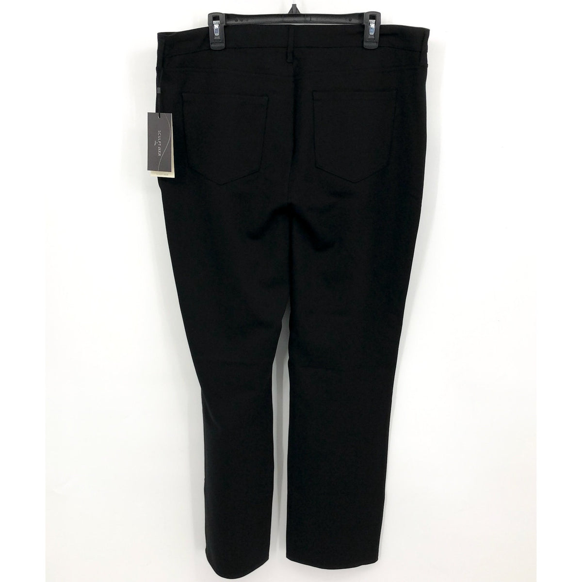 NYDJ Sculpt Her Women's Marilyn Straight Pants Size 16W Black Mid Rise NWT