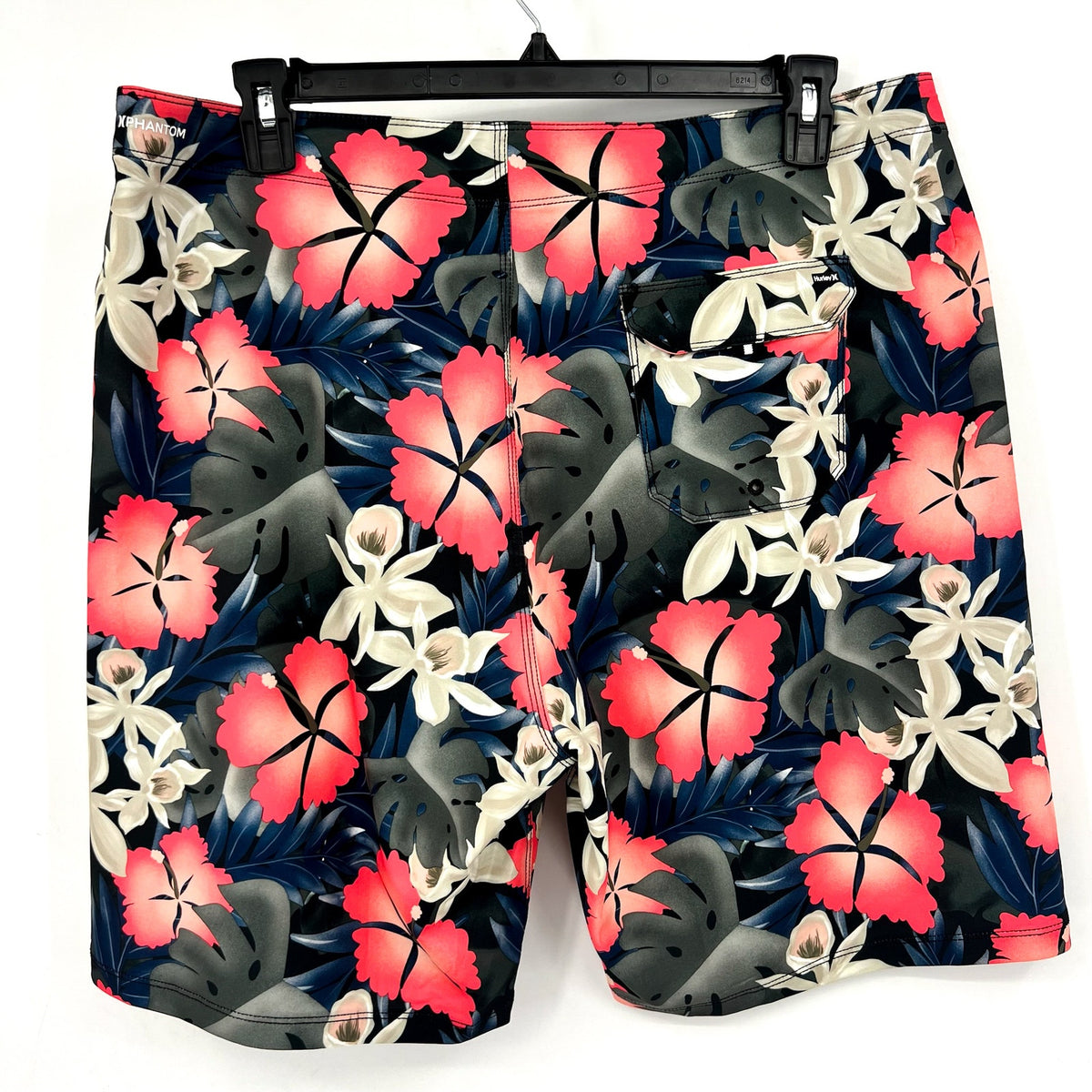 HURLEY Men's Phantom Eco Weekender 20" Board Shorts Size 36 Large Black Pink NWT