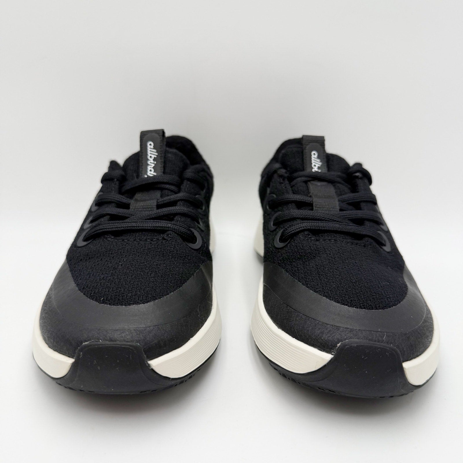 AllBirds Womens Runner Protect Low Sneakers Size 6.5 Black White Athletic NWOB