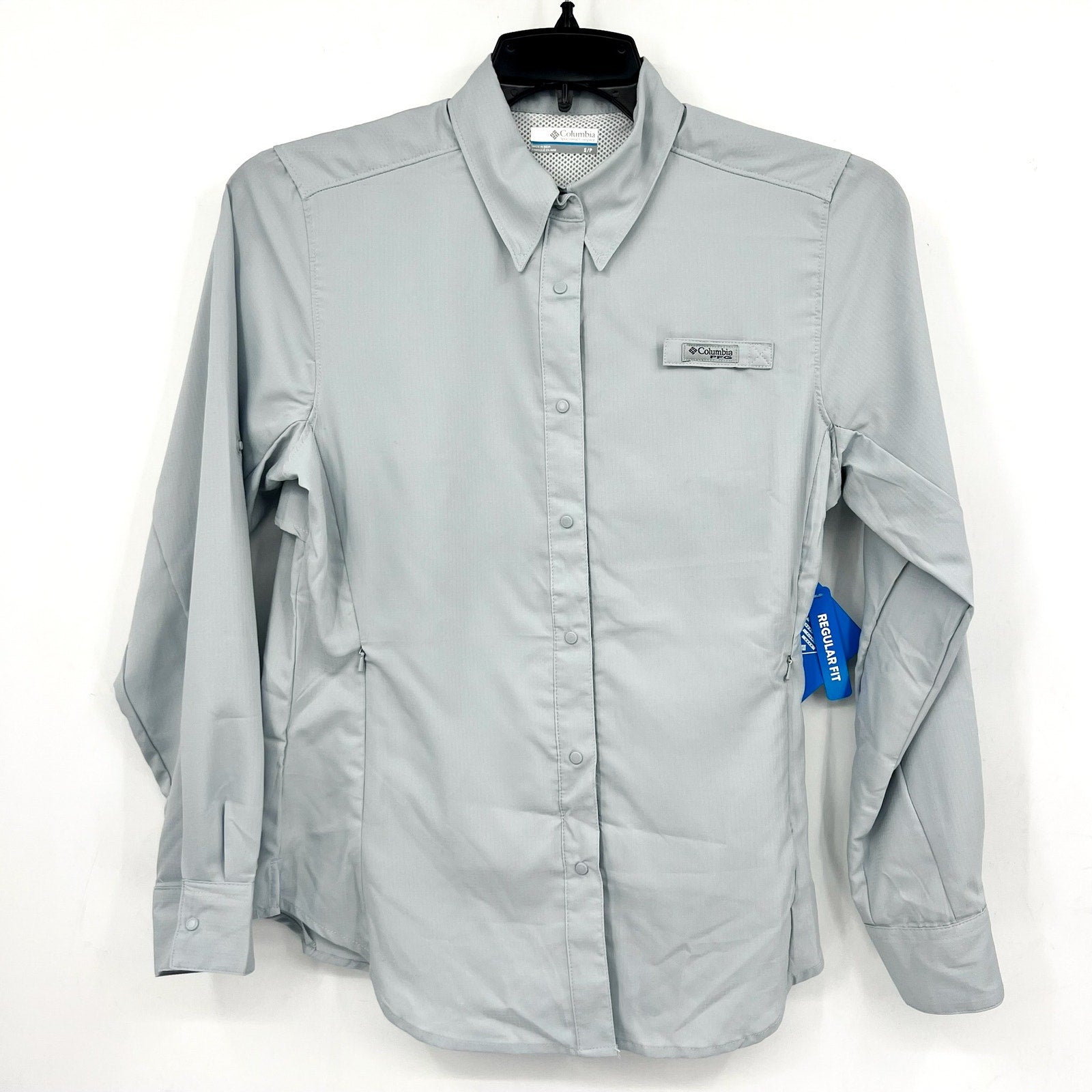 COLUMBIA Women's PFG Tamiami II Long Sleeve Shirt Small Cirrus Grey NWT