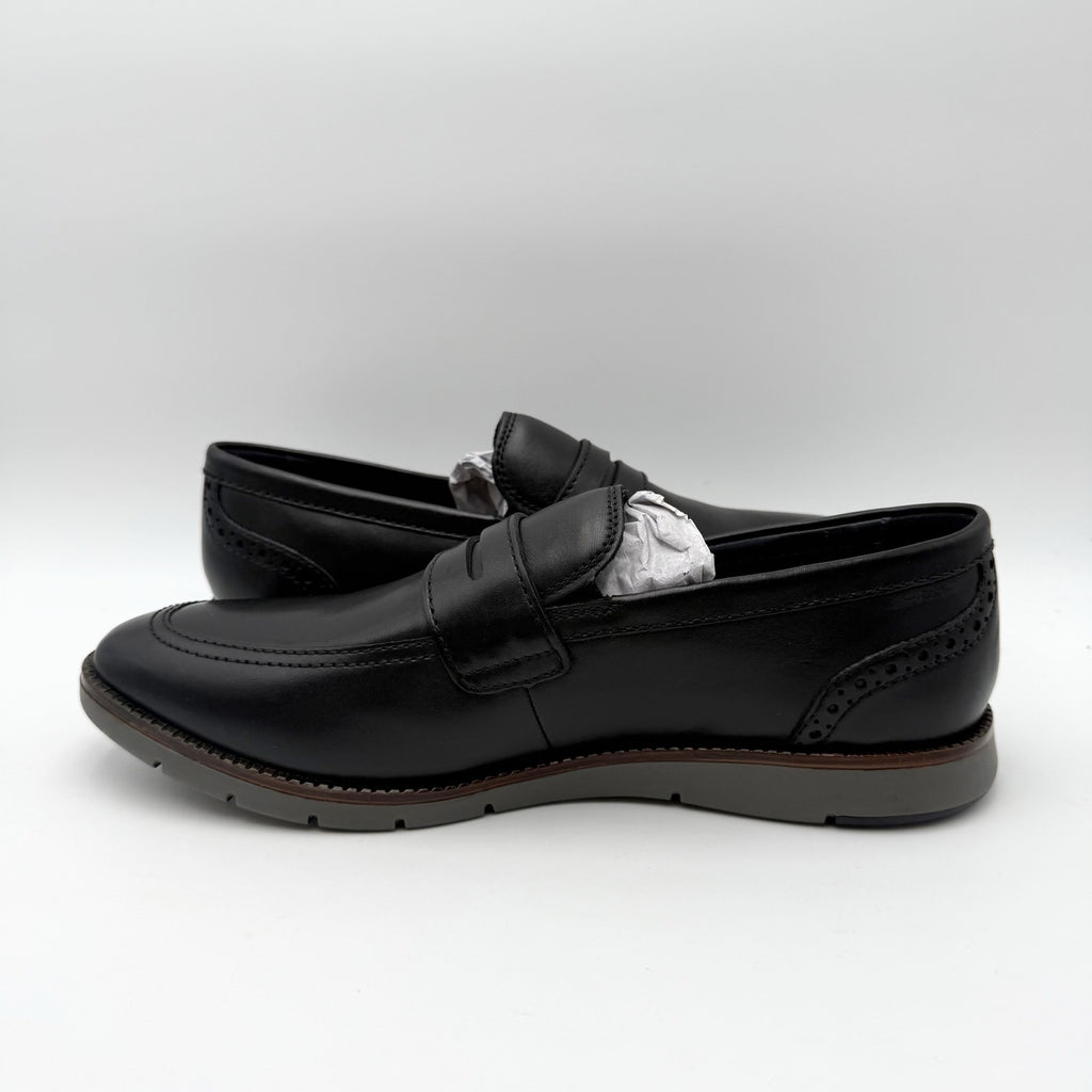 Josef Seibel Mens Tyler 10 Penny Loafers EU 41 US 8 Black Leather NWOB