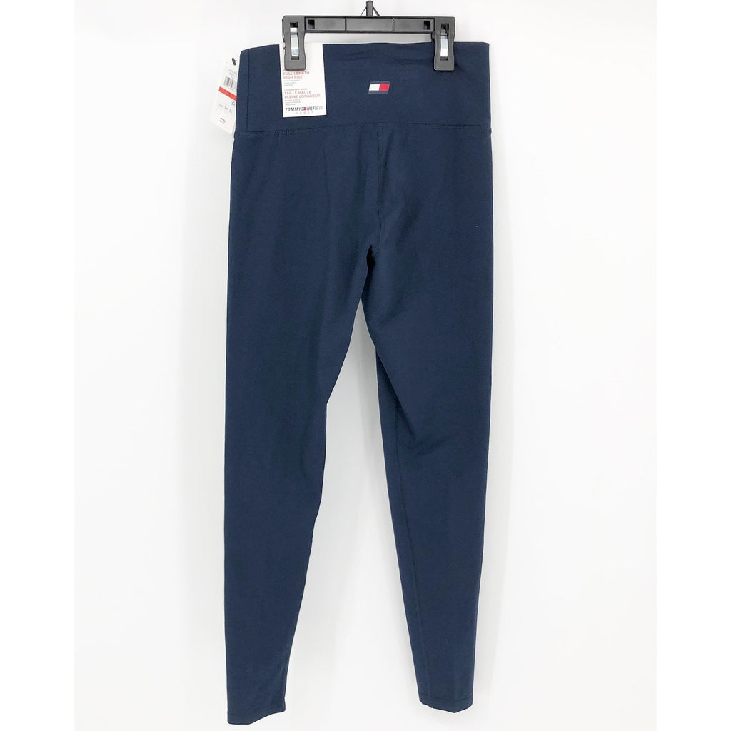 TOMMY HILFIGER SPORT Full Length Athletic Leggings XS Navy Blue High Rise NWT