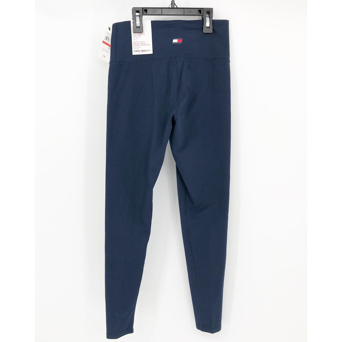 TOMMY HILFIGER SPORT Full Length Athletic Leggings XS Navy Blue High Rise NWT