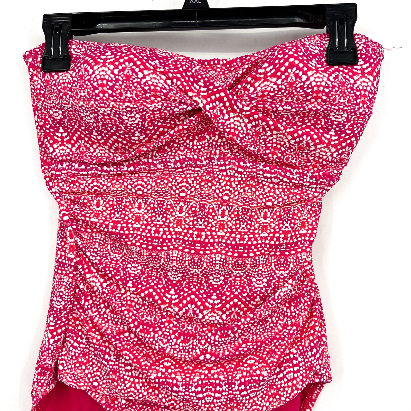TOMMY BAHAMA Island Cays Point Bandeau One Piece Swimsuit Size 10 Pink Maui NWT
