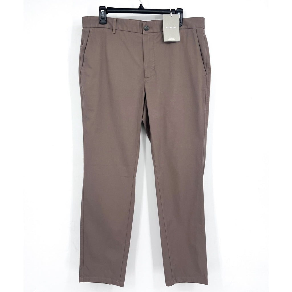EVERLANE Men's Uniform Performance Chino 35x30 Tan Abalone Slim Fit Pants NWT