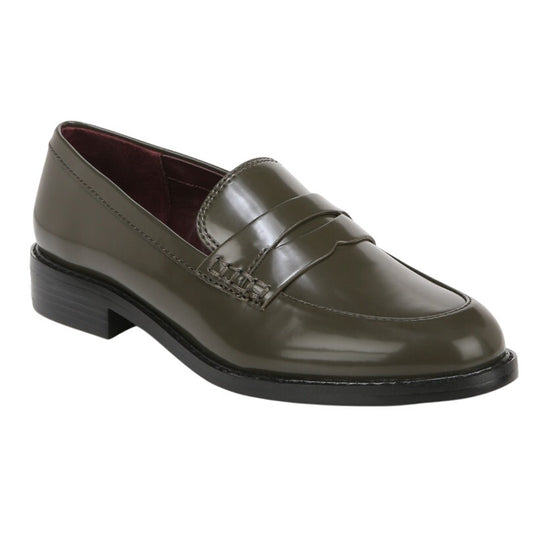 Franco Sarto Womens Alora Penny Loafers US 6.5 M EU 36.5 Green Vegan Patent NIB