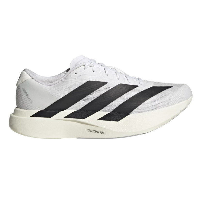 Adidas Mens Adizero Evo SL Running Sneakers US 9.5 M White Black Athletic NWT