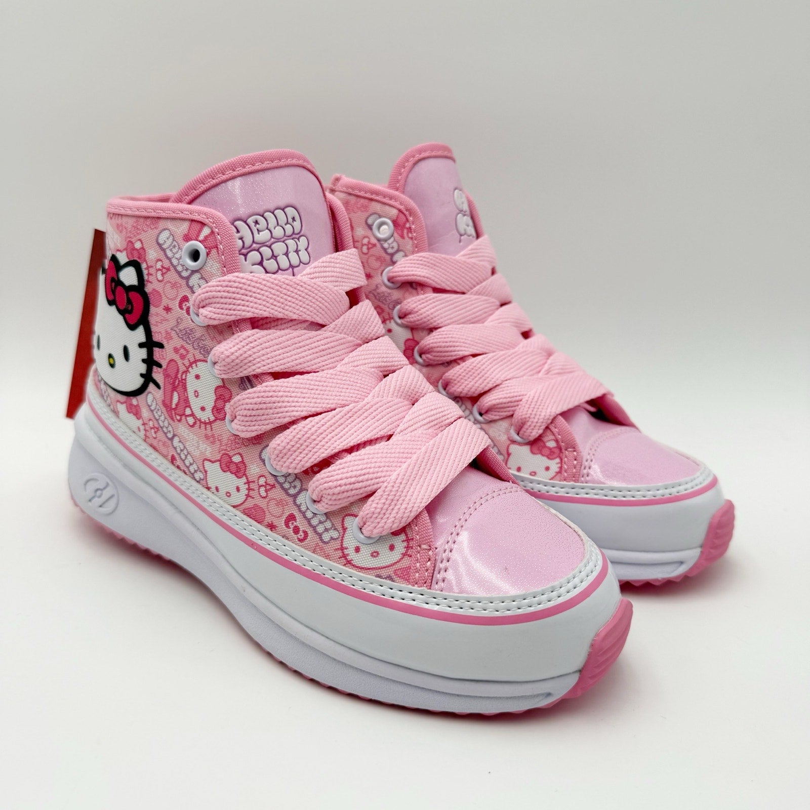 Heelys Girls Veloz Chi Hello Kitty Sneakers US 3 EU 34 Pink Canvas NIB