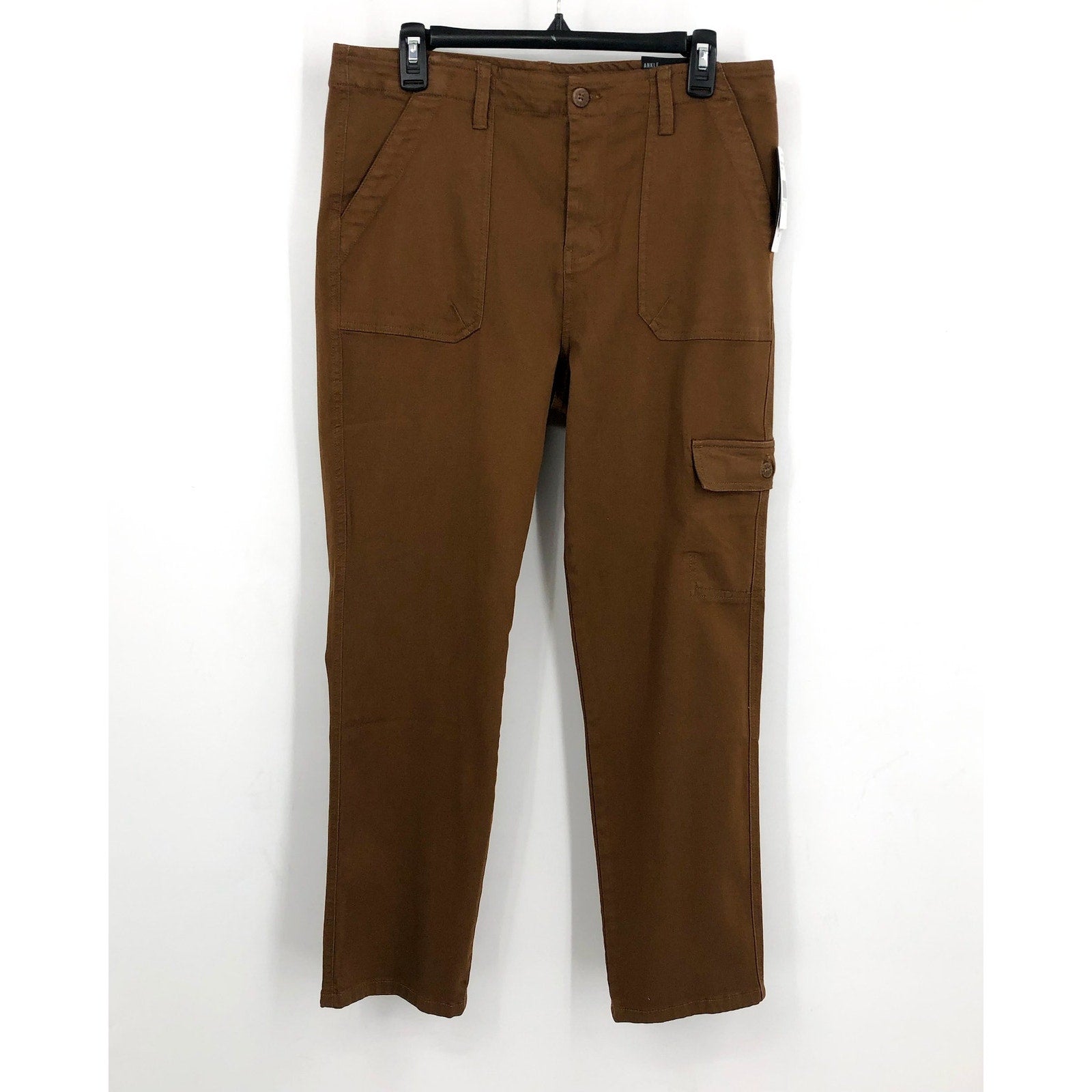 KUT FROM THE KLOTH Cargo Pants Size 12 Brown Autumn Ankle Straight Leg  NWT
