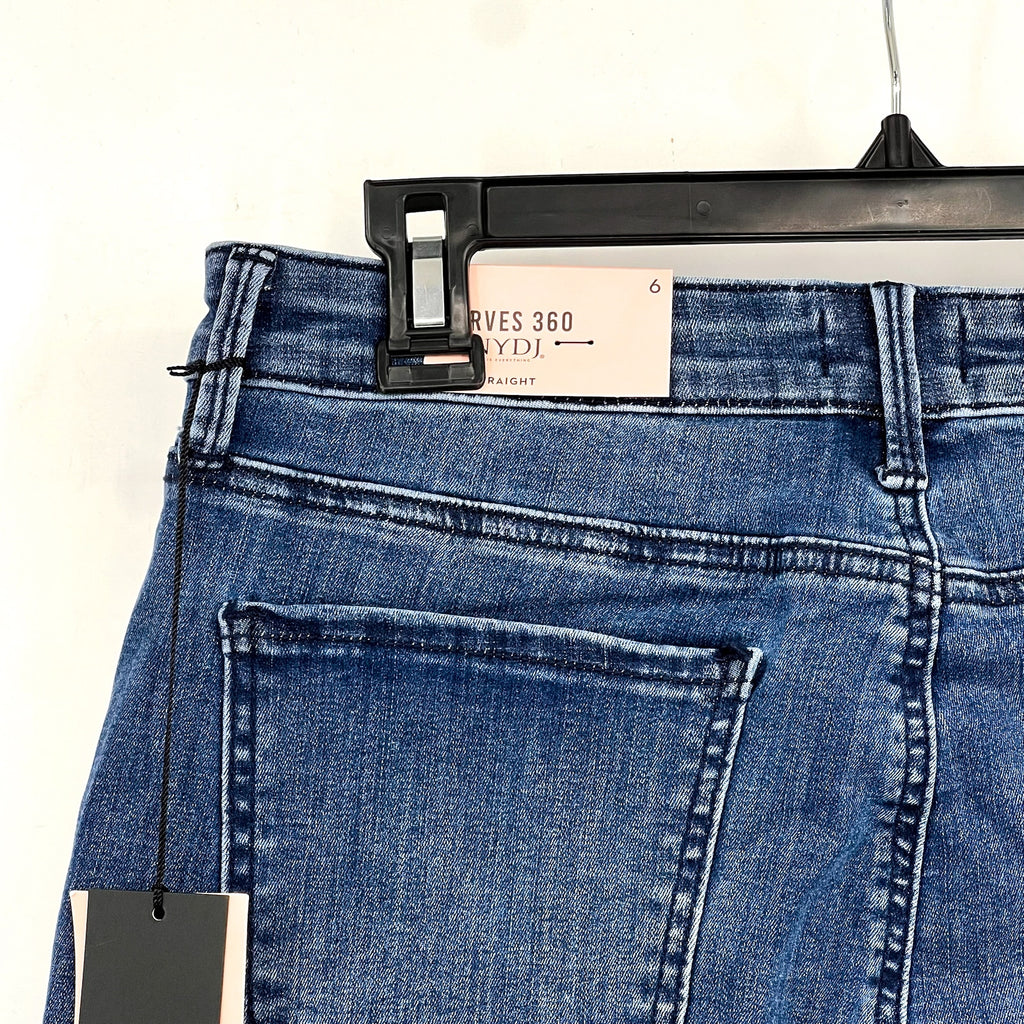 NYDJ Curves 360 Womens Slim Straight Crop Jeans Size 6 Caliente Blue NWT