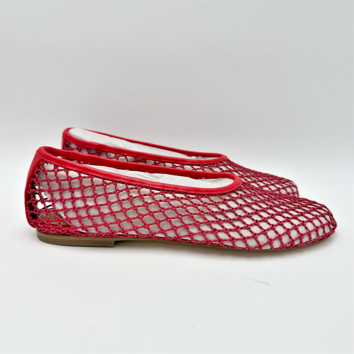 Marc Fisher Ltd. Womens Jazlyn Flats Size 8.5 M Red Leather NWOB