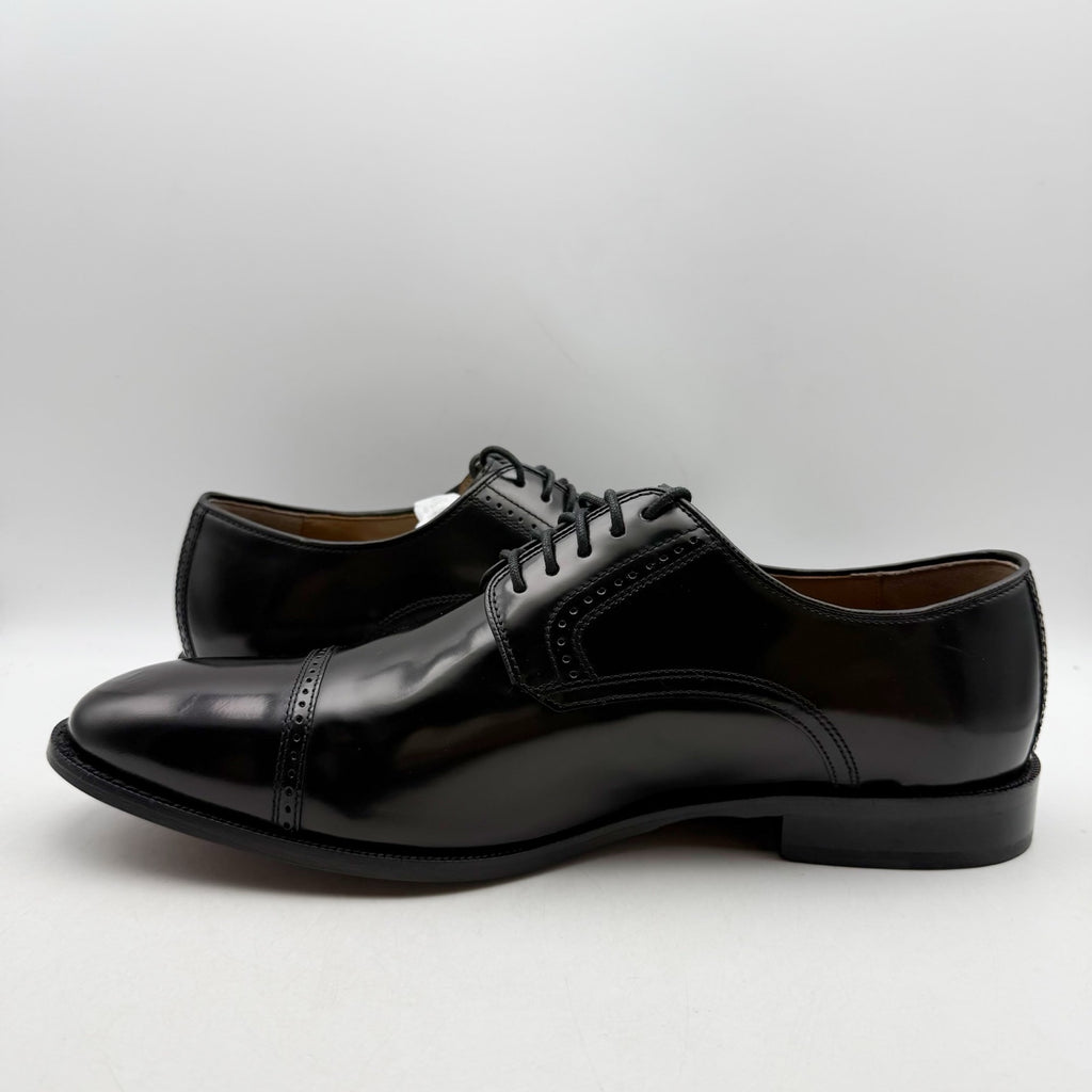 Johnston & Murphy Mens Bradford Oxford Shoes US 13 EEE Black Patent Leather NWOB